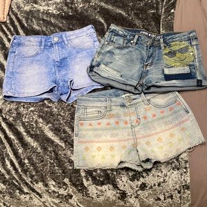 Bundle of 3 jean shorts